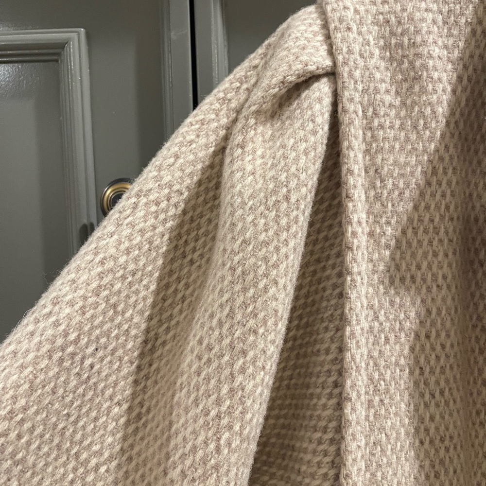 Vintage Elegant Cream Double-Breasted Women's Coat size L-XL - Picture 4 of 13